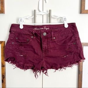 American Eagle Maroon Shorts